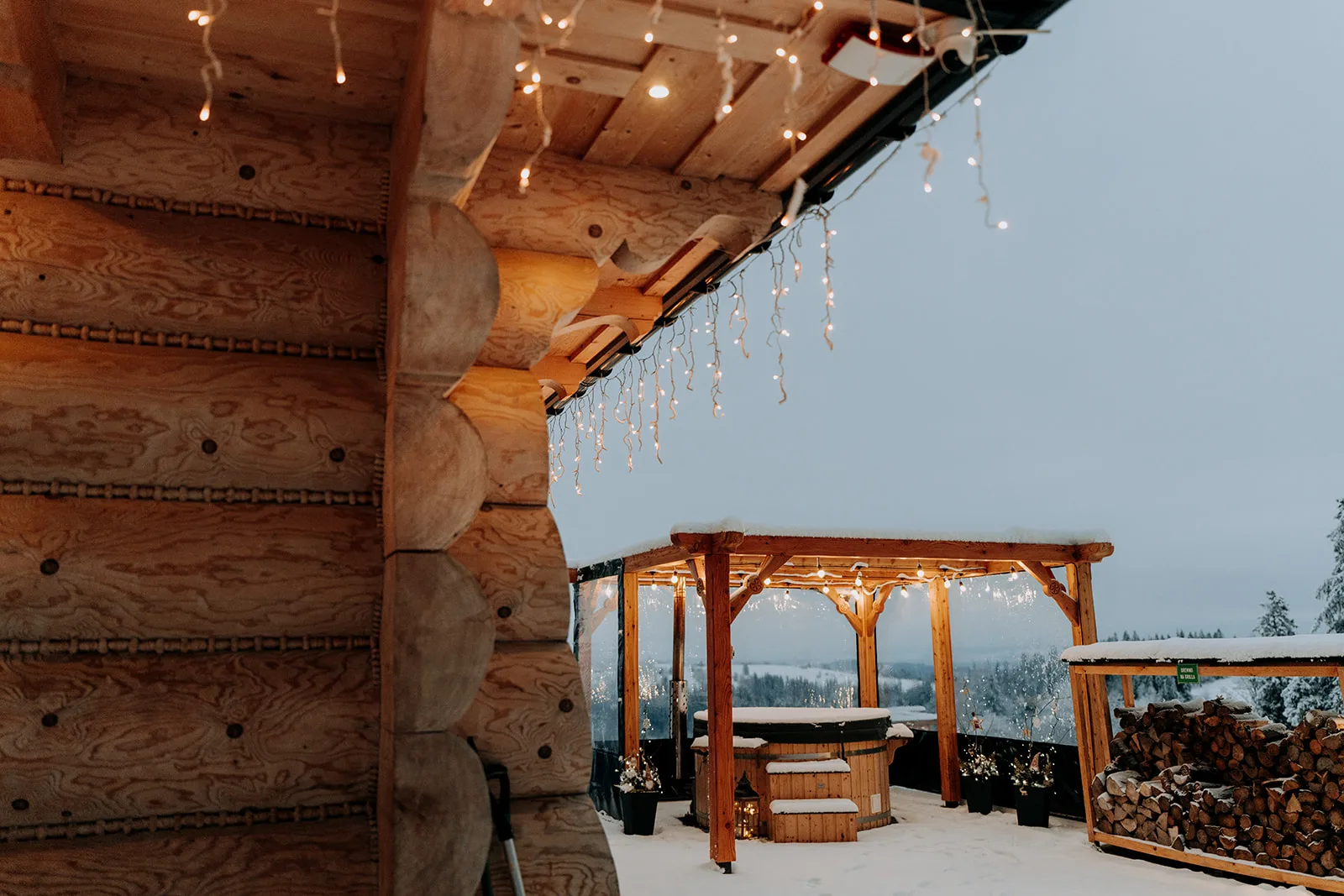 Kąpiel w balii zimą