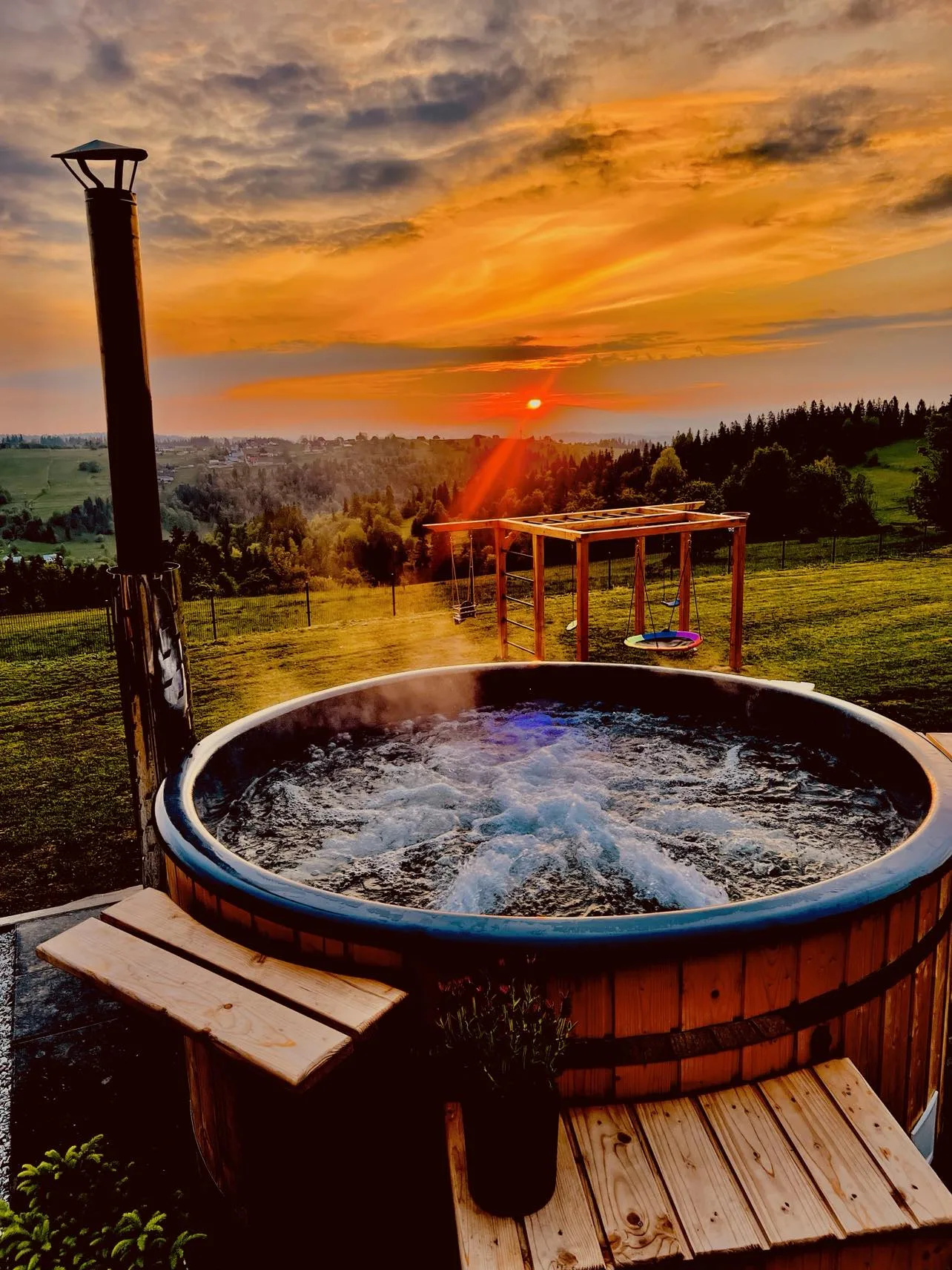 Balia o zachodzie słońca