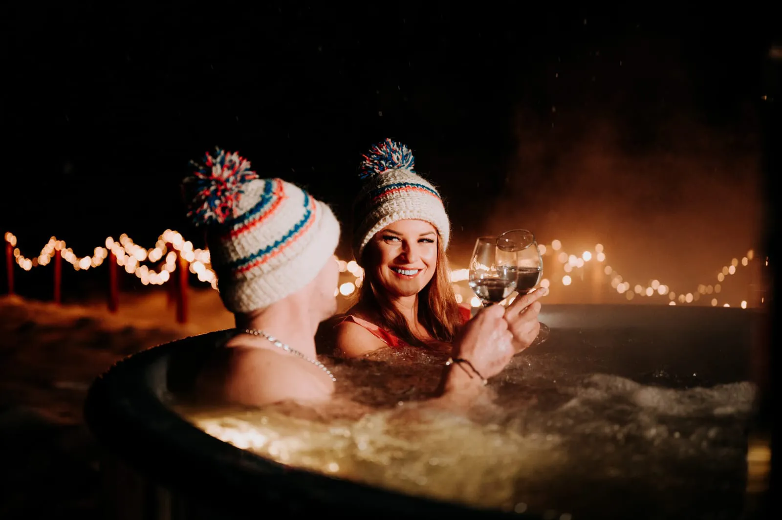 Balia z hydromasażem na zewnątrz